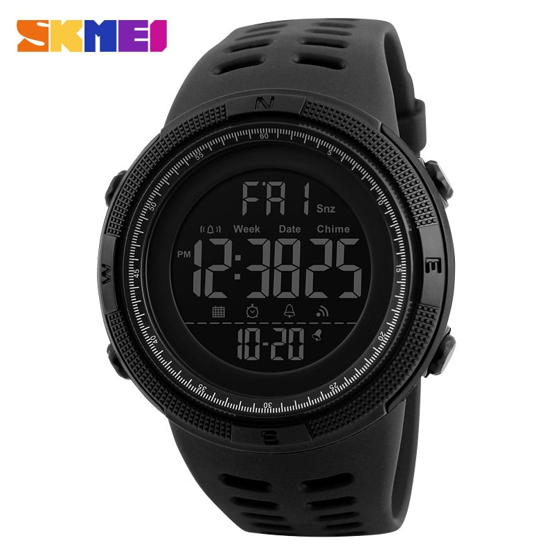 SKMEI 1251 Fashion Outdoor Sport Watch Men Multifunction Watches Alarm Clock Chrono 5Bar Waterproof Digital Watch reloj hombre