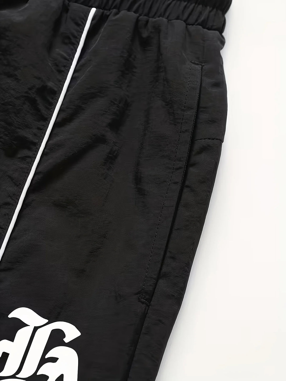 Pantalones anchos estilo paracaídas con bloques