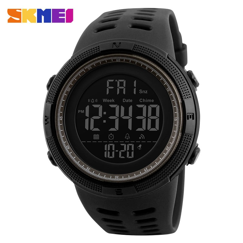 SKMEI 1251 Fashion Outdoor Sport Watch Men Multifunction Watches Alarm Clock Chrono 5Bar Waterproof Digital Watch reloj hombre