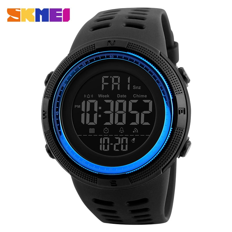 SKMEI 1251 Fashion Outdoor Sport Watch Men Multifunction Watches Alarm Clock Chrono 5Bar Waterproof Digital Watch reloj hombre