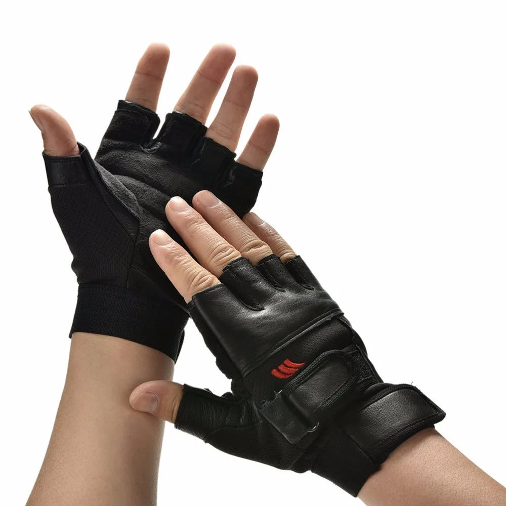 Guantes de gimnasio de cuero sintéticos