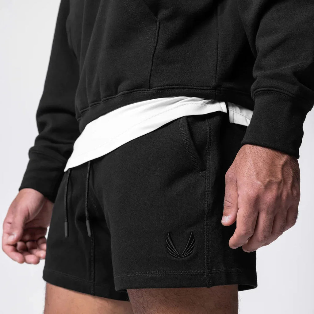 Pantalones cortos para hombre con logo bordado.
