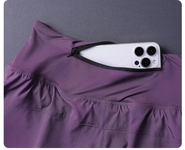 Pantalones cortos 2 en 1 para mujer