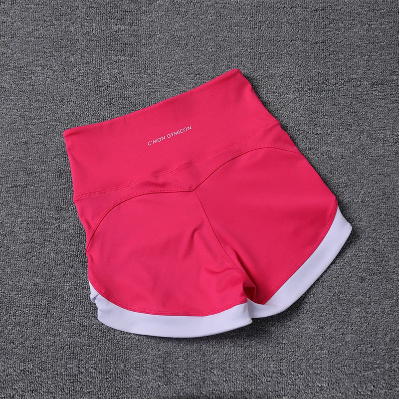 Pantalones cortos deportivos ajustados de cintura alta