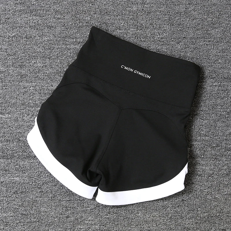Pantalones cortos deportivos ajustados de cintura alta