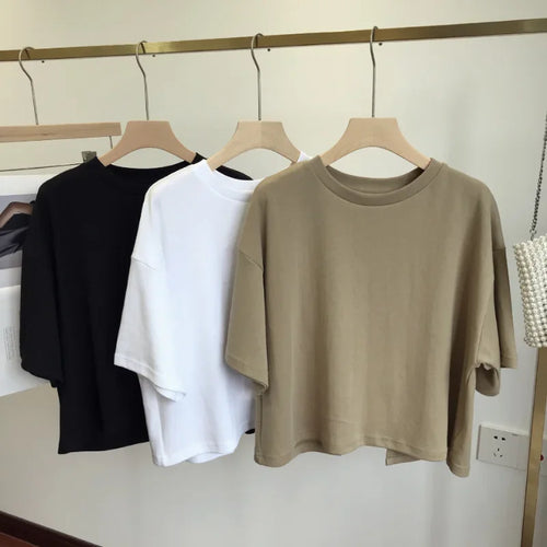 camiseta casual sin espalda para mujer