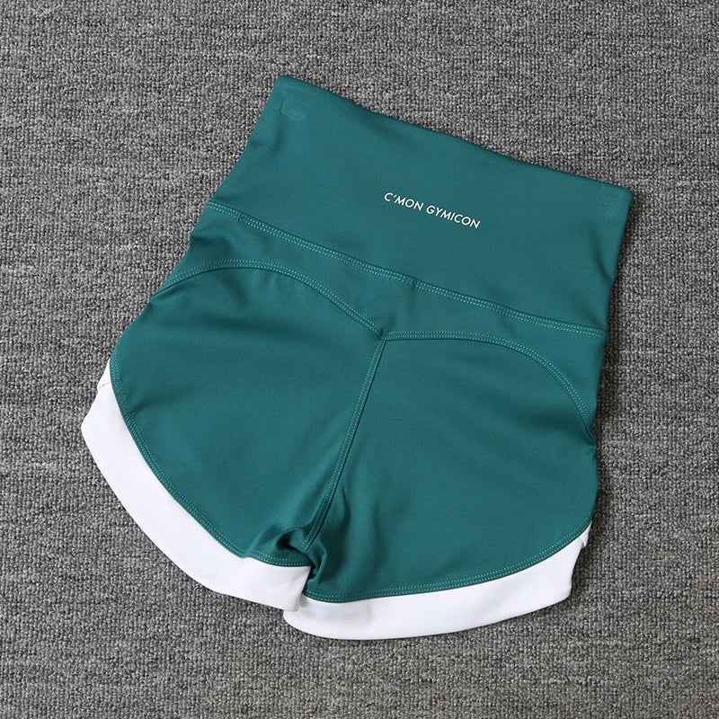 Pantalones cortos deportivos ajustados de cintura alta