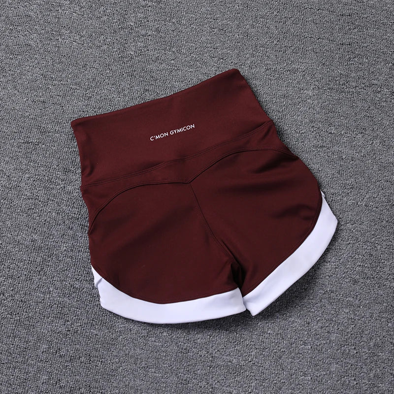 Pantalones cortos deportivos ajustados de cintura alta