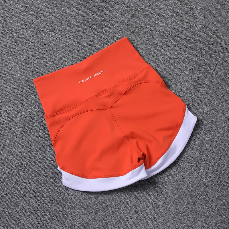 Pantalones cortos deportivos ajustados de cintura alta