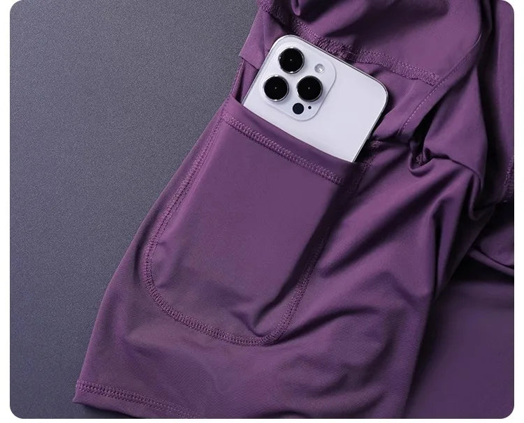 Pantalones cortos 2 en 1 para mujer